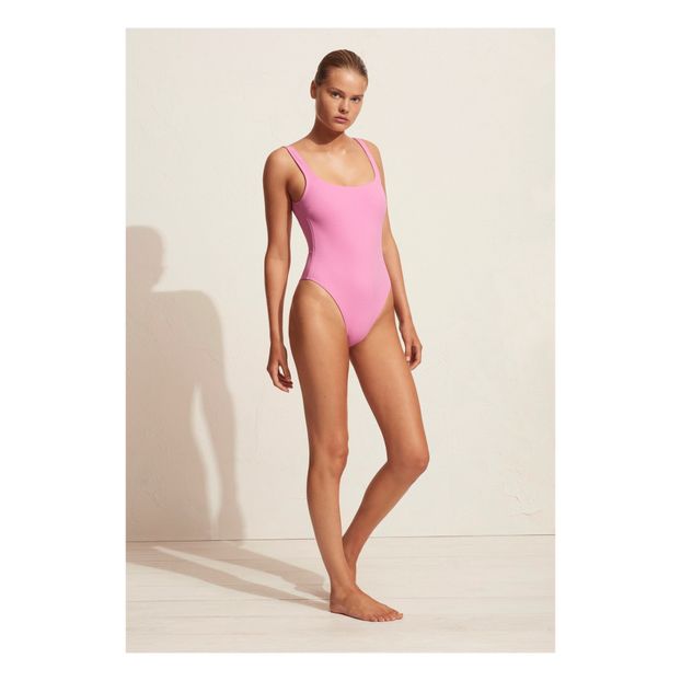 mauve one piece swimsuit