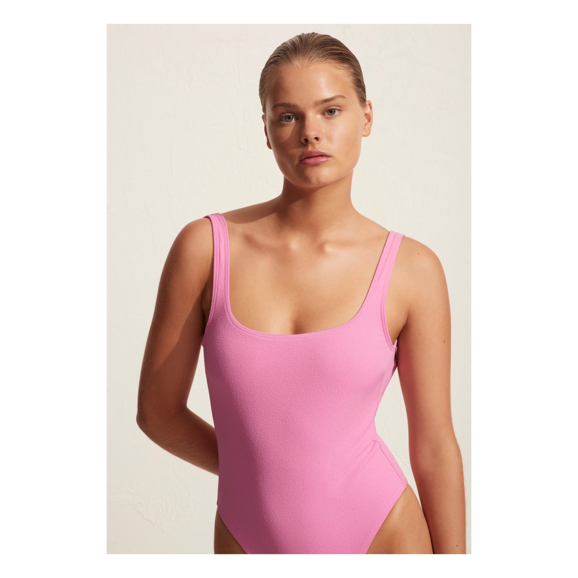 mauve one piece swimsuit