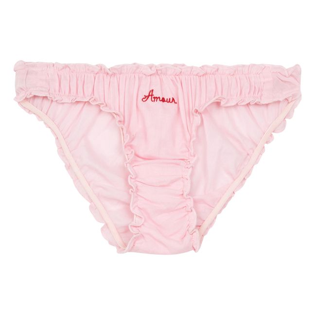 Organic Cotton Frilly Briefs - Germaine des Prés x Smallable  | Pink