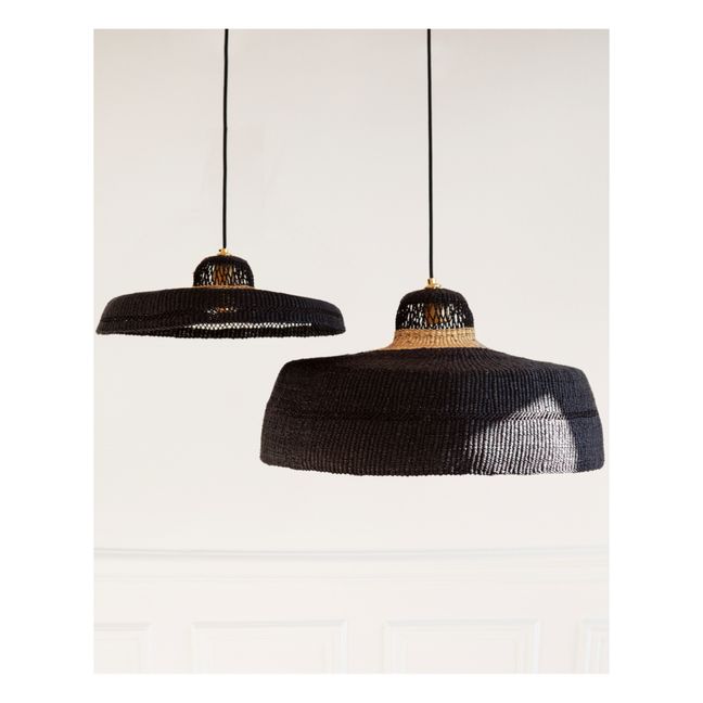 Suspension Hatter tissé à la main | Noir