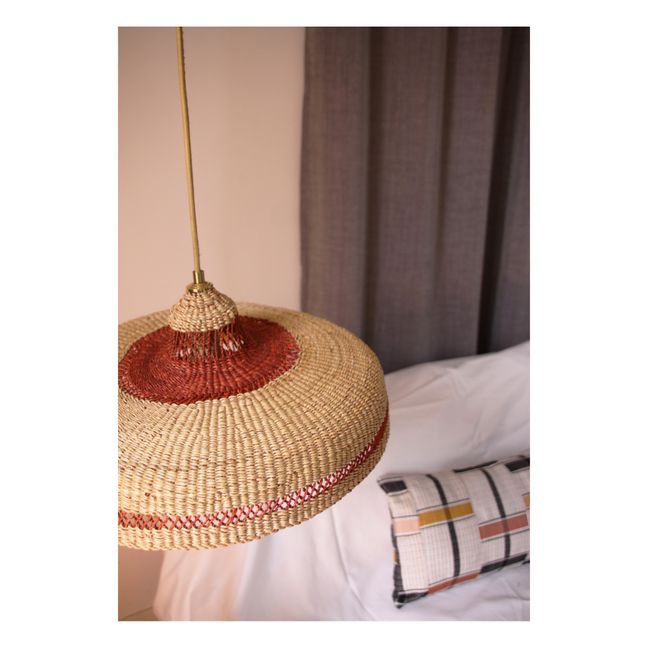 Suspension Hatter tissé à la main | Rouge vermillon