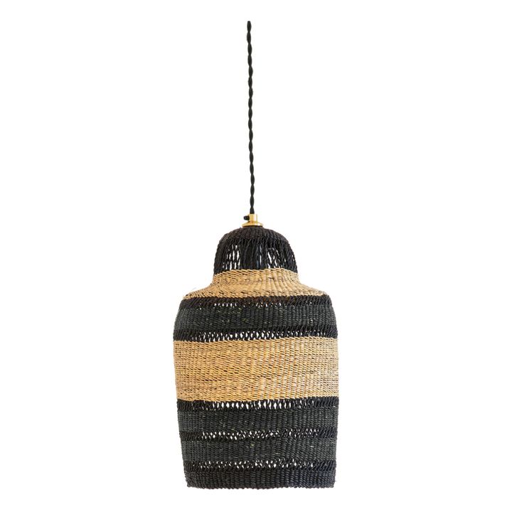 High Life Handwoven Pendant Lamp  | Black- Product image n°0
