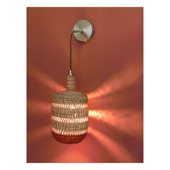 Lantern Handwoven Wall Lamp  | Vermillion- Product image n°1