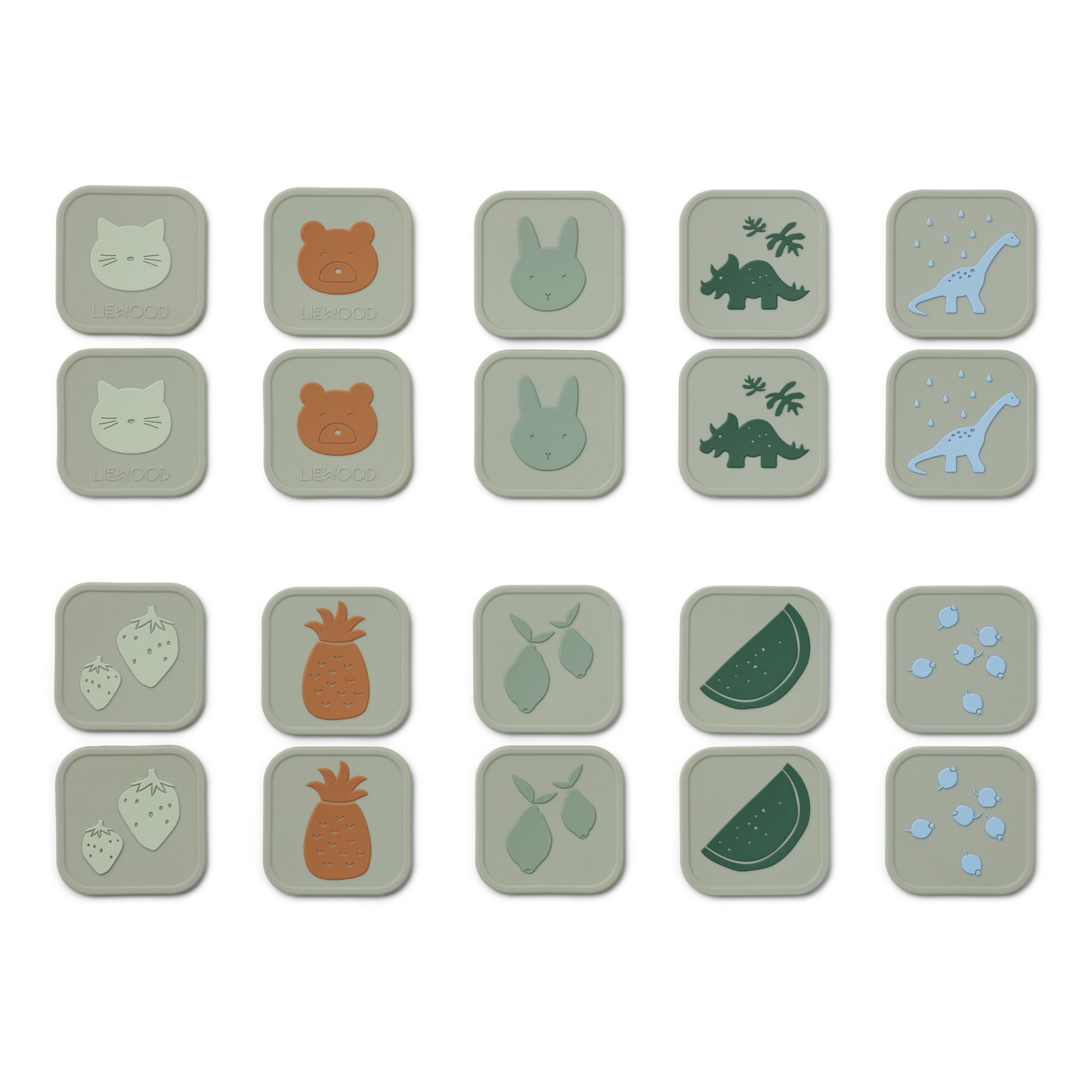 Liewood - Jeu memory Easton en silicone - Bleu