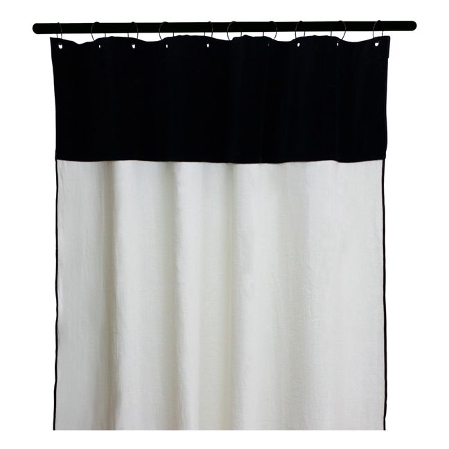 Vorhang Mansa aus gewaschenem Leinen Weiß