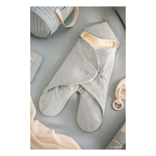 Kiss Me Organic Cotton, Polar Fleece-Lined Footmuff | Pale blue