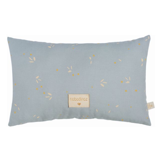 Laurel Willow Organic Cotton Cushion 22 x 35cm Azzurro fiordaliso