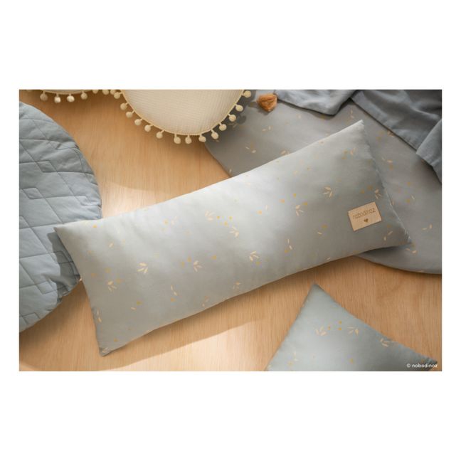Hardy Willow Organic Cotton Cushion 22 x 52cm | Blassblau