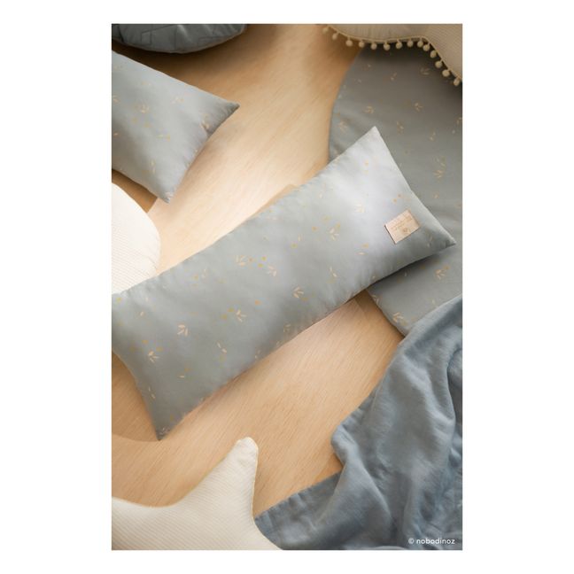 Hardy Willow Organic Cotton Cushion 22 x 52cm | Azul Pálido