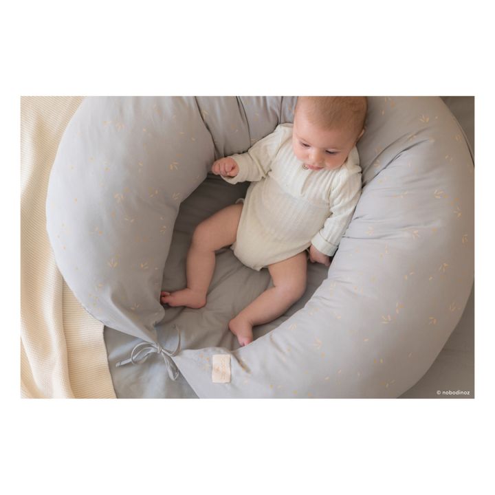 Cuscino da allattamento, modello: Luna Willow, in cotone bio | Azzurro fiordaliso- Immagine del prodotto n°1
