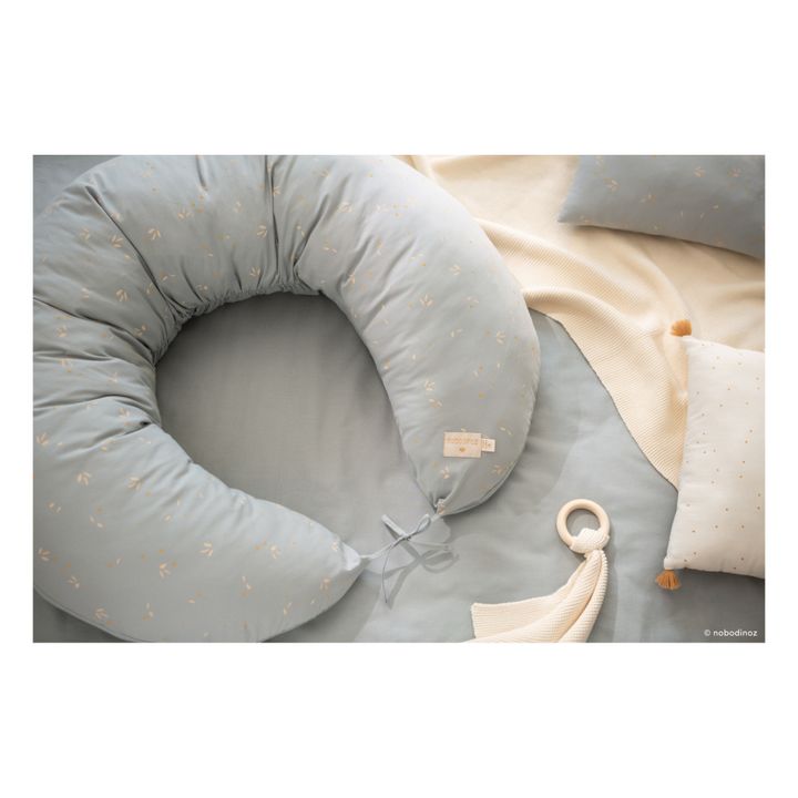 Cuscino da allattamento, modello: Luna Willow, in cotone bio | Azzurro fiordaliso- Immagine del prodotto n°2