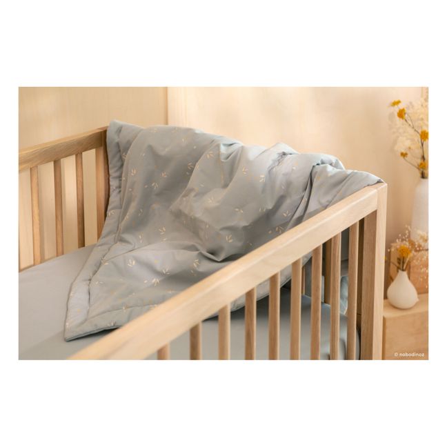 Laponia Willow Organic Cotton Blanket  | Pale blue