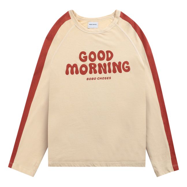 T-Shirt Coton Bio Good Morning - Collection Femme - Sable