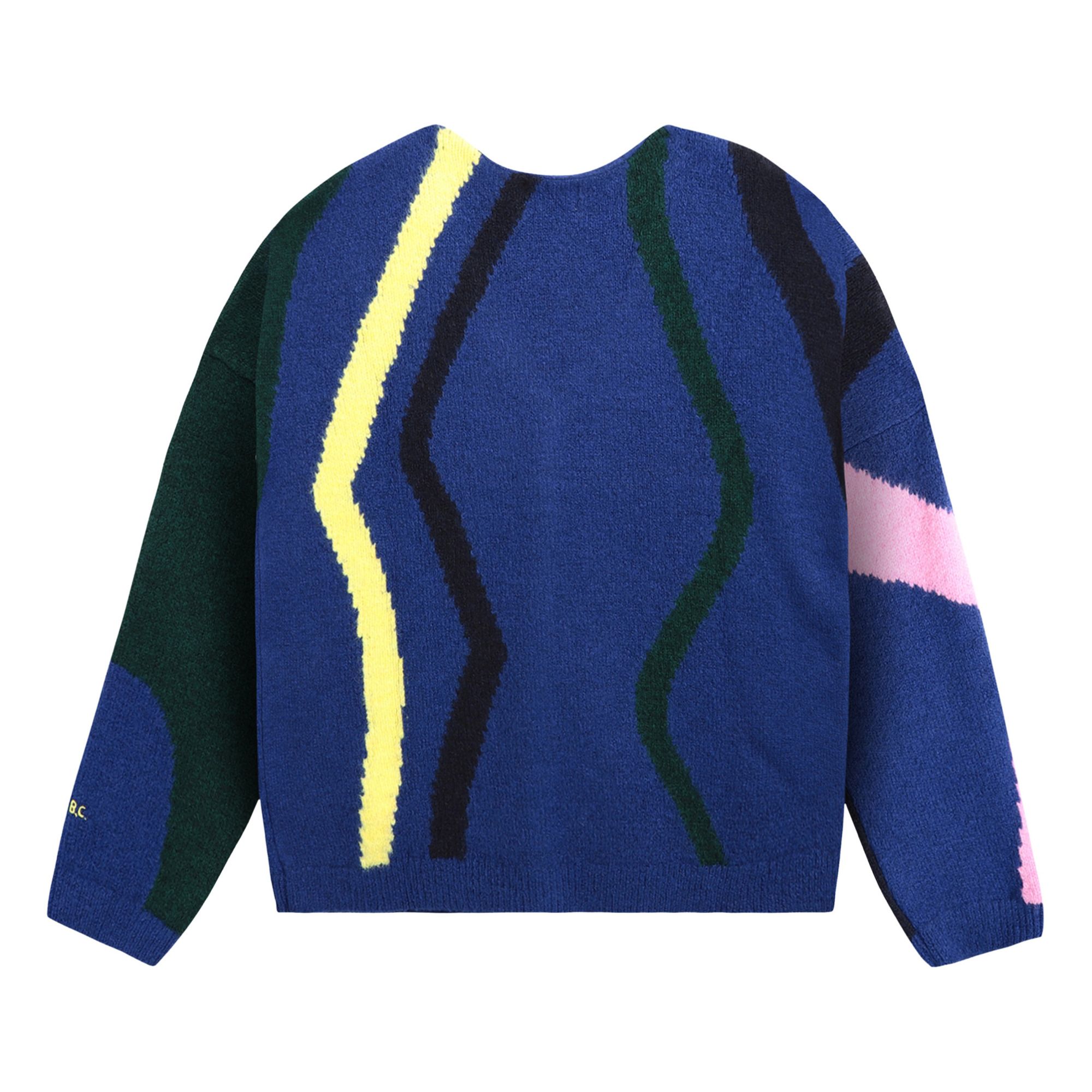 blue colorblock sweater