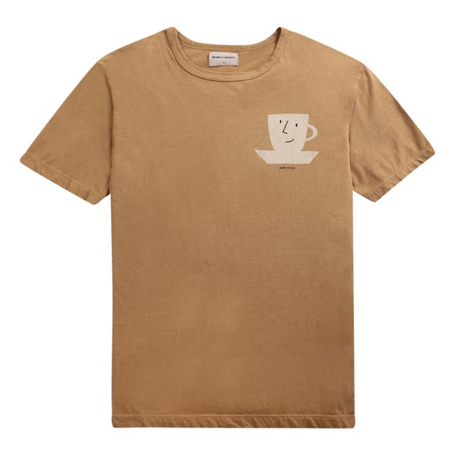 Camiseta algodón orgánico Taza - Colección Adulto - Ocre