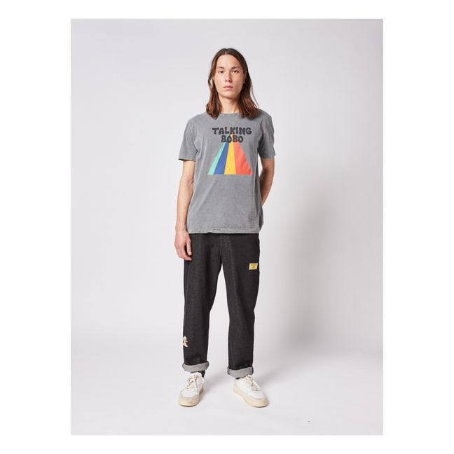 T-Shirt Baumwolle Talking Bobo - Erwachsenenkollektion - Grau Meliert
