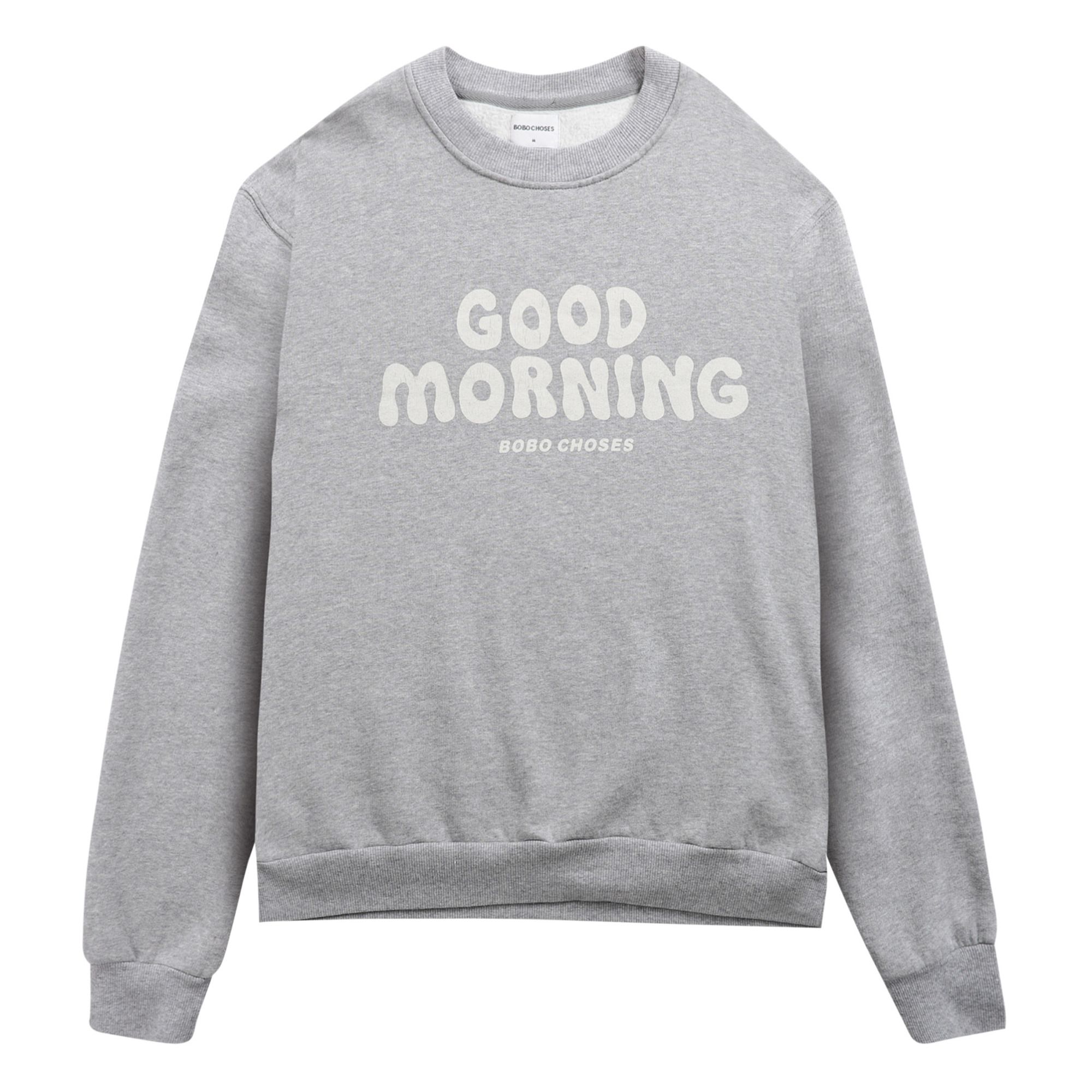 Bobo Choses - Sweat Coton Bio Good Morning - Collection Adulte - - Femme - Gris chiné