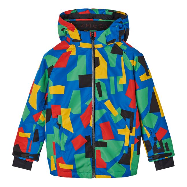Colour Block Recycled Polyester Ski Coat - Ski Collection - Blue