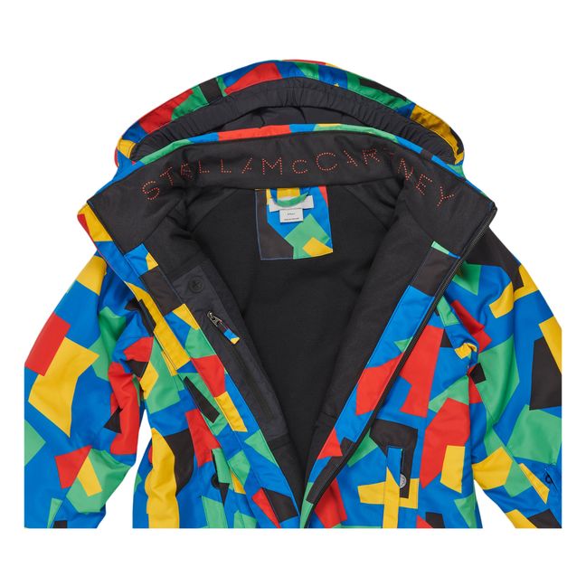 Colour Block Recycled Polyester Ski Coat - Ski Collection - Blue