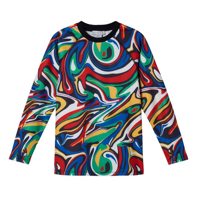 T-Shirt Technique Colorblock - Collection Ski - Bleu