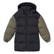 Two-Tone Long Oversized Recycled Polyester Down Jacket Black- Miniature produit n°0