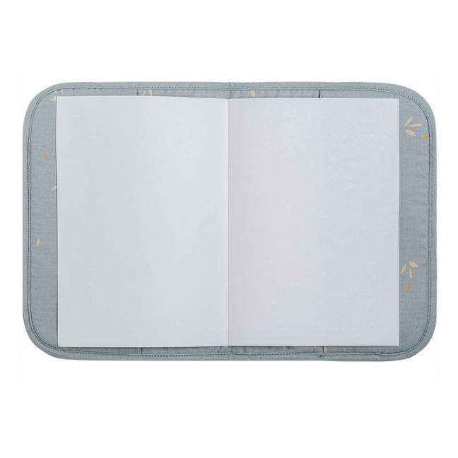 Funda para cartilla de salud Poema de algodón orgánico | Azul Pálido