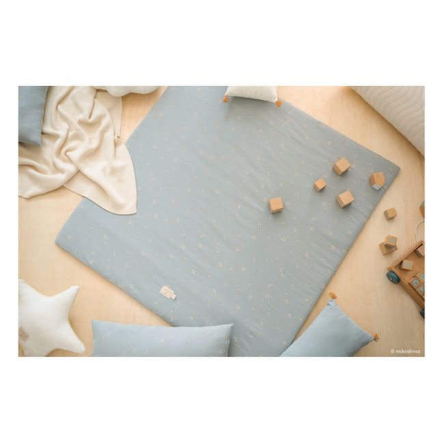 Tapis de jeu Colorado Willow en coton bio | Bleu pâle
