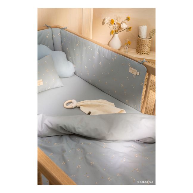 Tour de lit en coton bio Nest | Bleu pâle