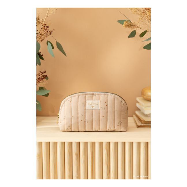 Beauty case Holiday Willow in cotone bio | Nude