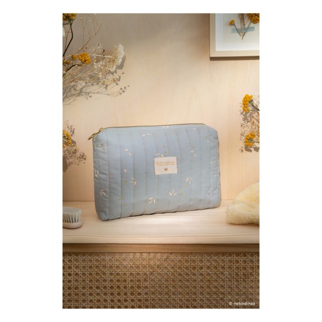 Trousse de toilette Travel Willow en coton bio | Bleu pâle