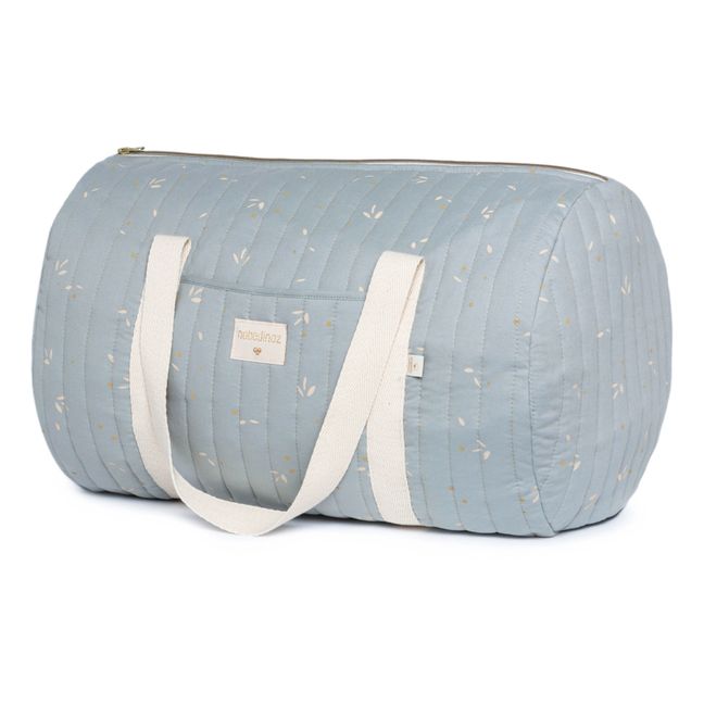 Bolso de fin de semana New York Willow de algodón orgánico | Azul Pálido