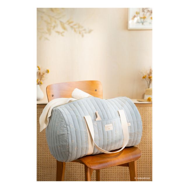 New York Willow Organic Cotton Overnight Bag | Pale blue