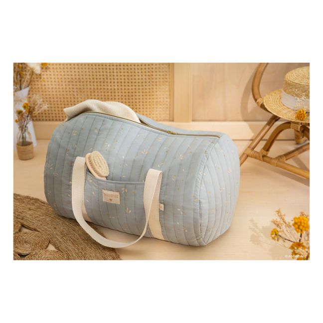 New York Willow Organic Cotton Overnight Bag | Pale blue