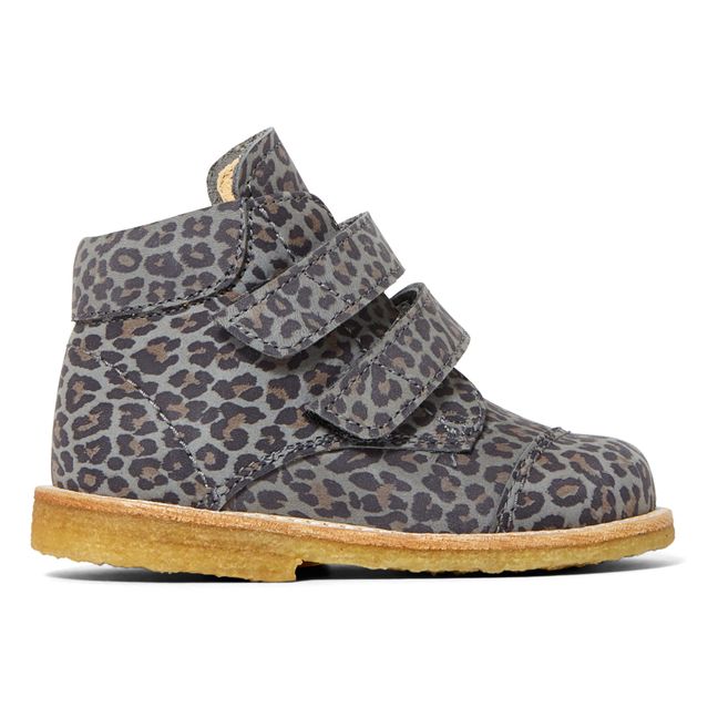 Leopard Print Velcro Boots