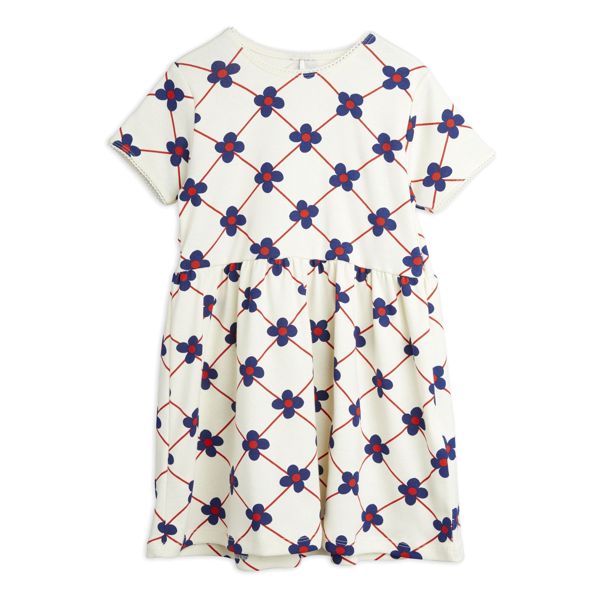 Mini Rodini - Robe Longue Fleurs - Fille - Blanc cassé