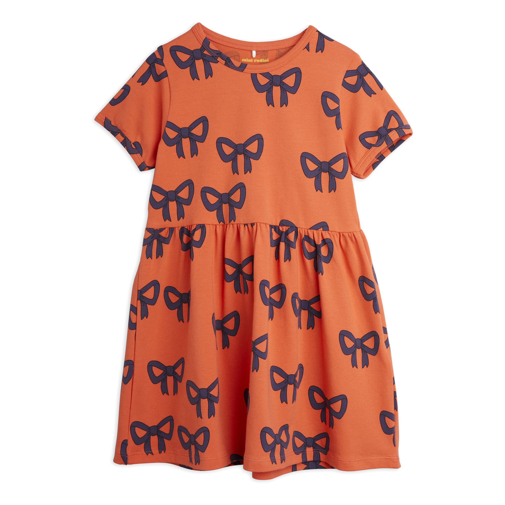 Mini Rodini - Robe NÅ“uds Coton Bio - Fille - Rouge