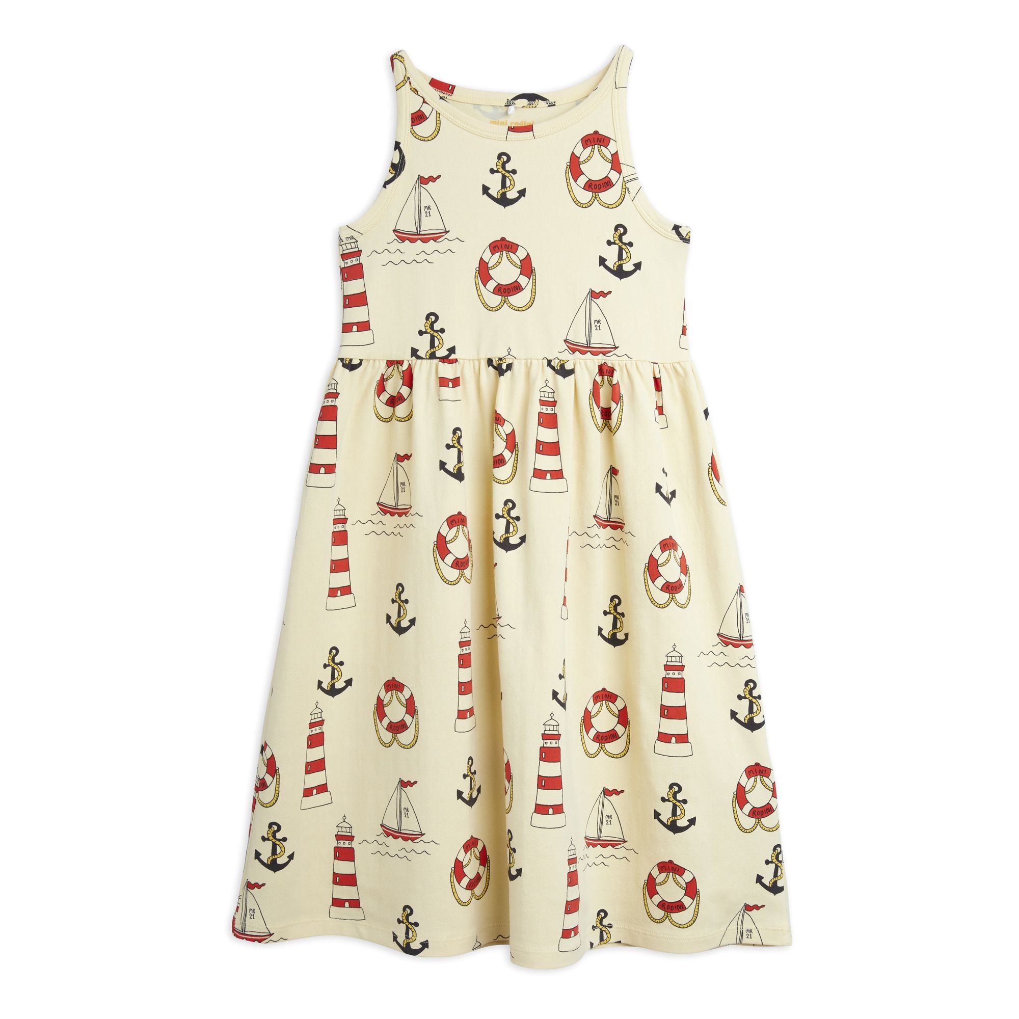 Mini Rodini - Robe Sans Manche Phares Coton Bio - Fille - Jaune