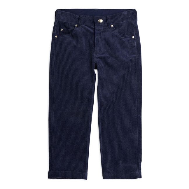 Organic Cotton Corduroy Trousers  Navy blue