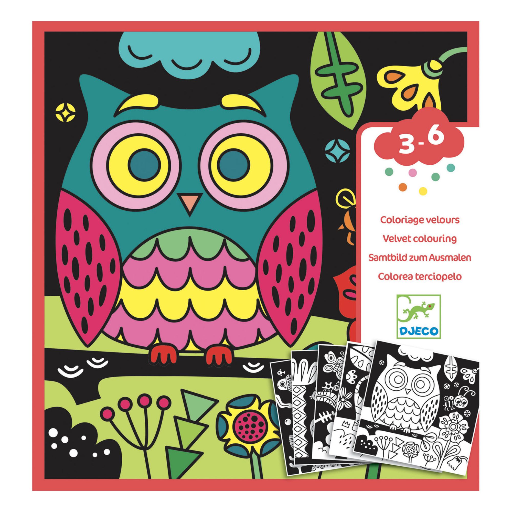 Djeco - Coloriage Dans le noir, il y aâ€¦ - Multicolore