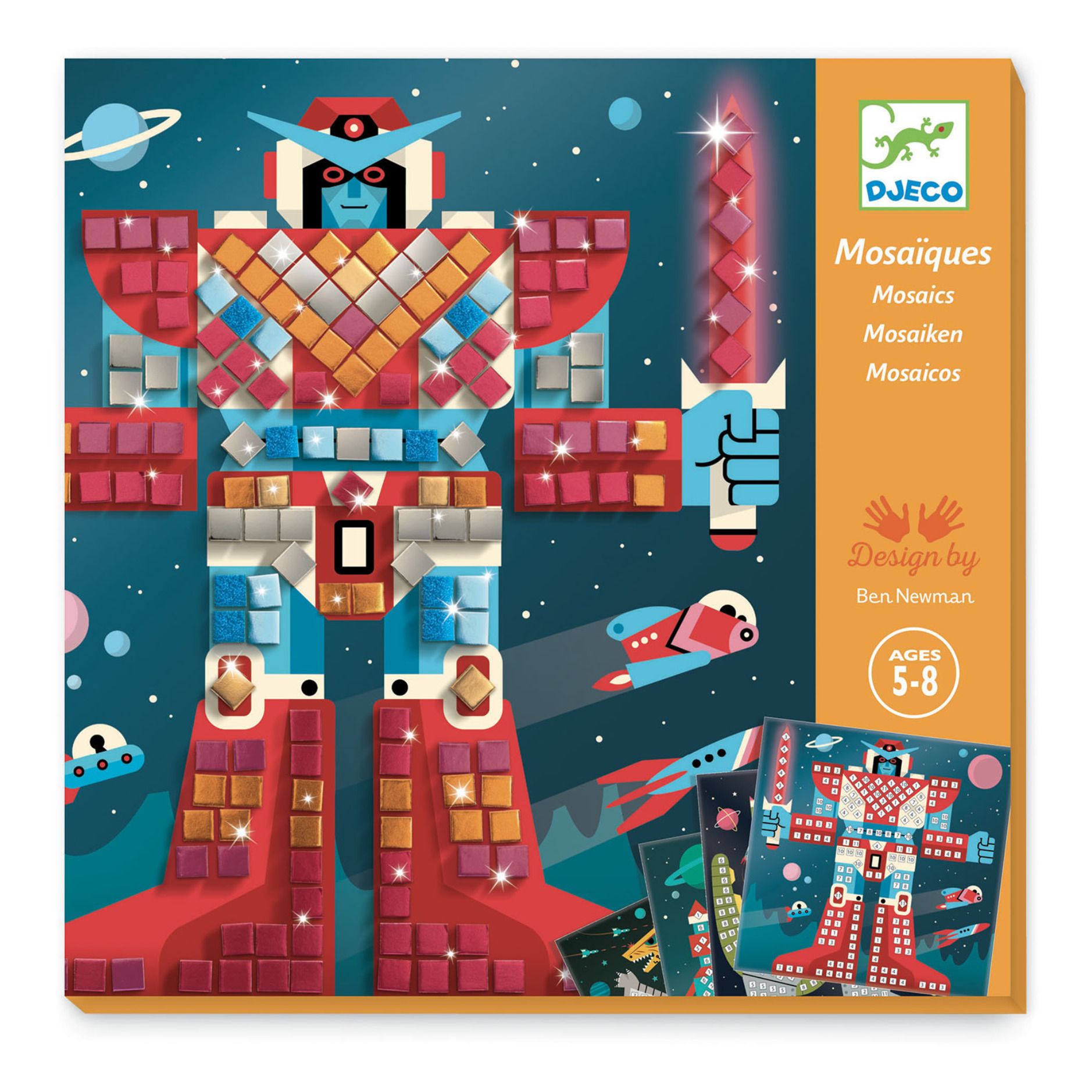 Djeco - Collages Space battle - Multicolore