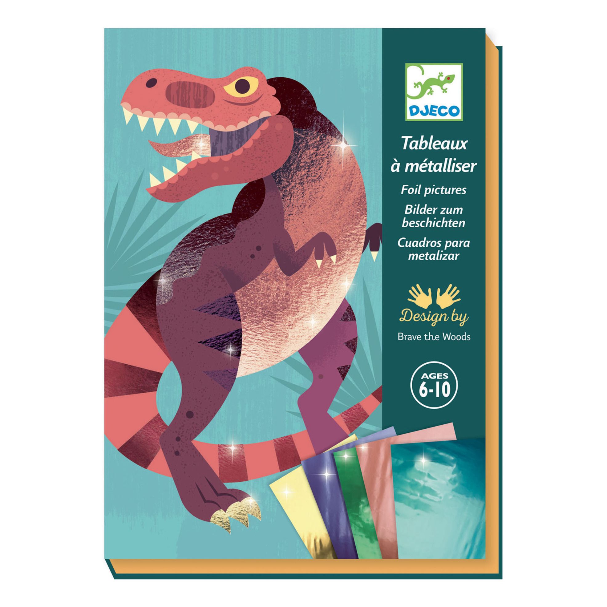 Djeco - Tableaux de métal Jurassic - Multicolore