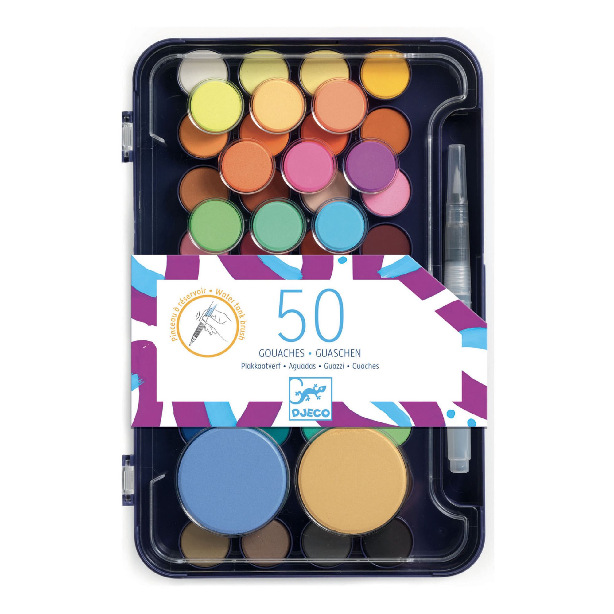 Djeco - Palette d'artiste - gouaches - Multicolore