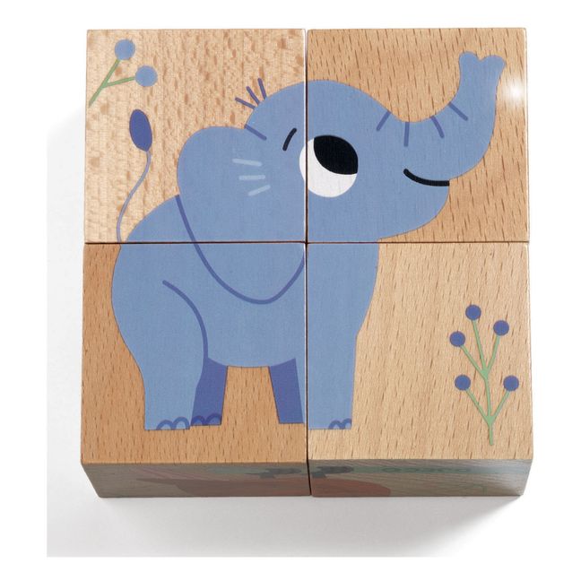 Rompecabezas cubos de madera Wild & Co