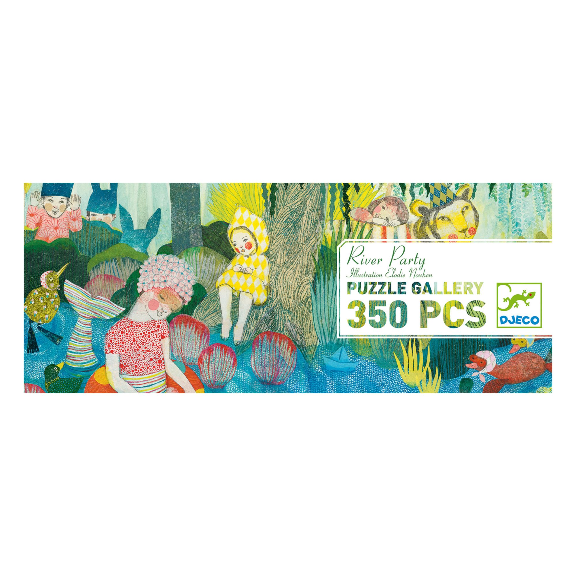 Djeco - Puzzle River Party - 350 pièces - Multicolore