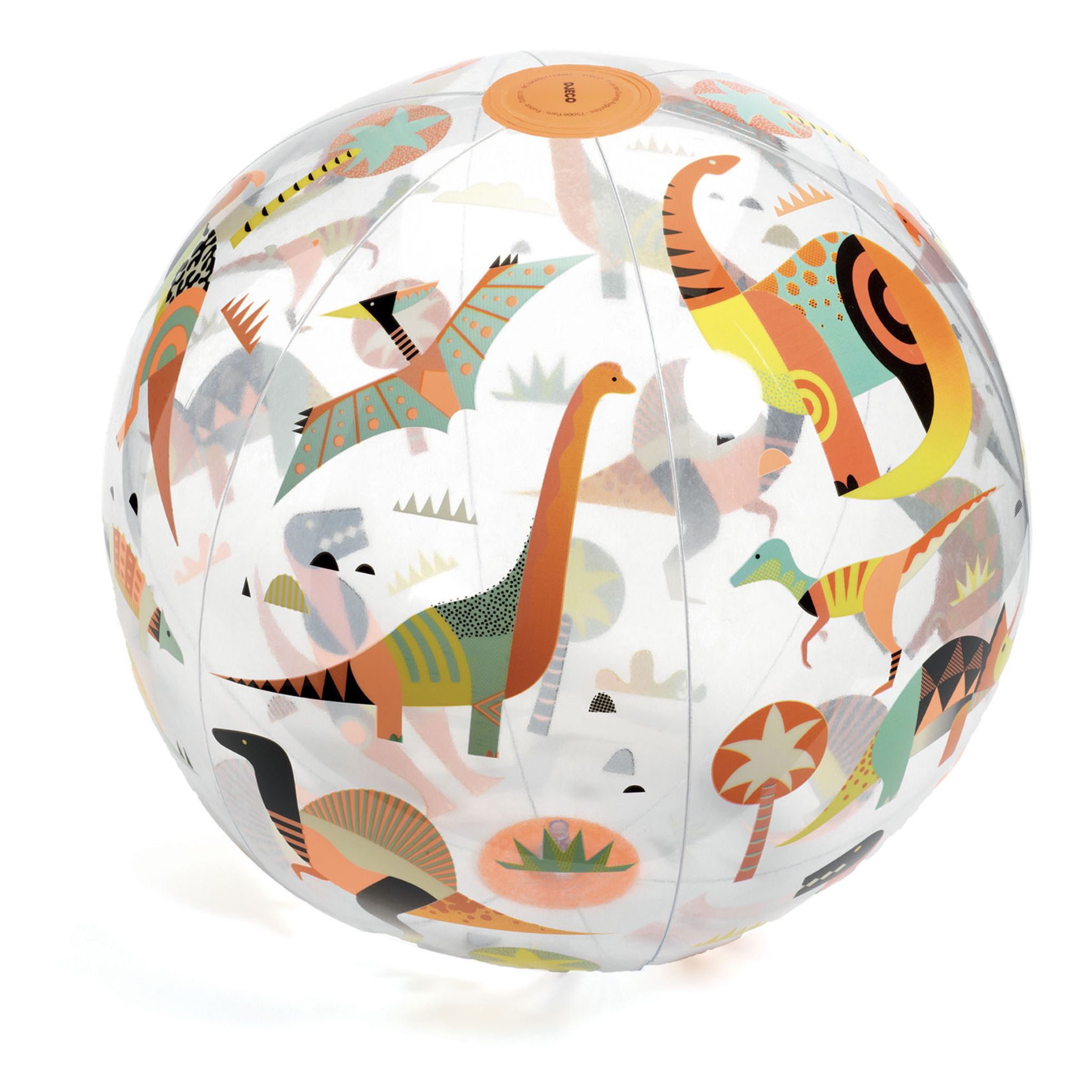 Djeco - Ballon gonflable Dino - Multicolore