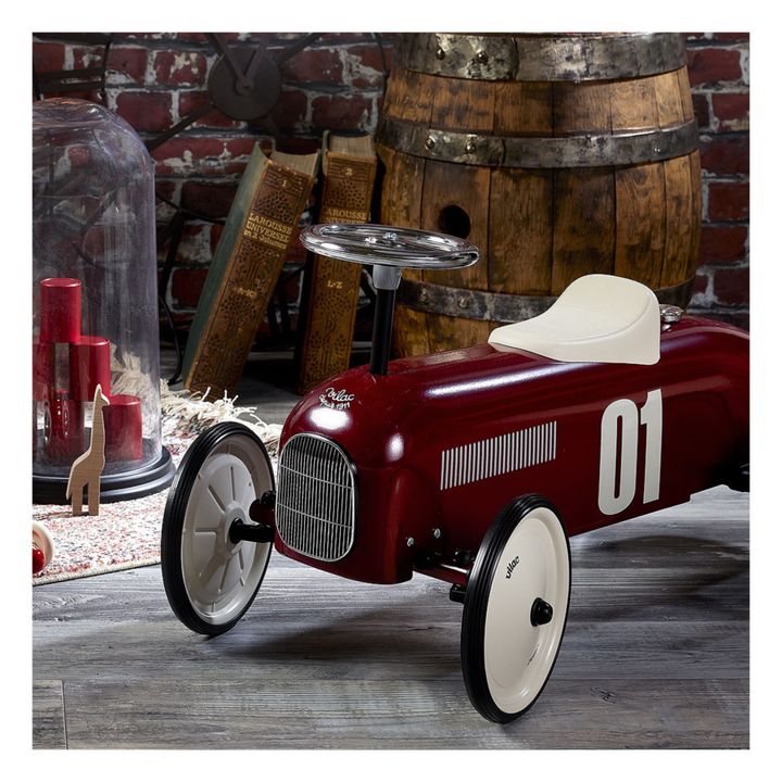 Metal Car Ride-on | Burgundy- Product image n°1