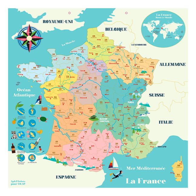 Cartina della Francia magnetica - Ingela P.Arrhenius