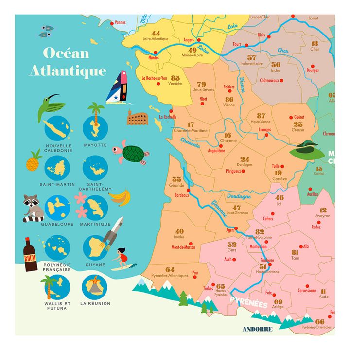 Cartina della Francia magnetica - Ingela P.Arrhenius- Immagine del prodotto n°2