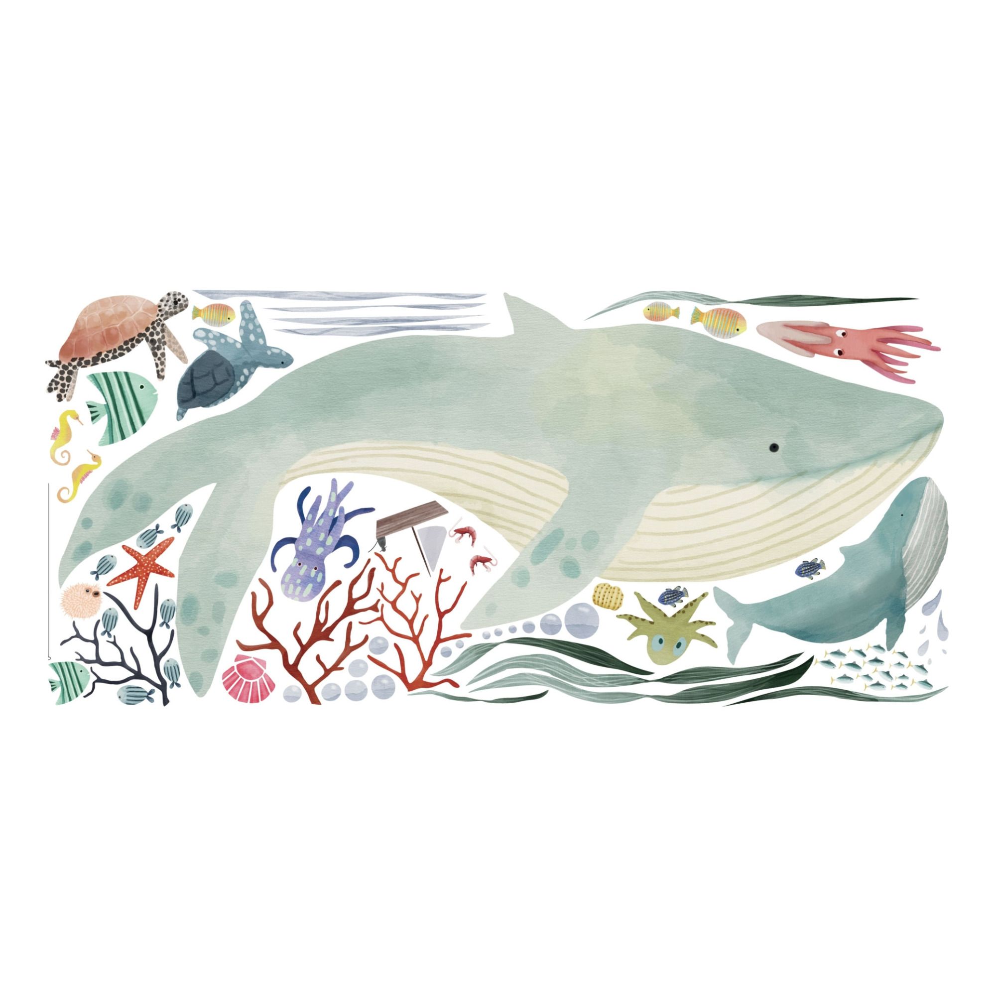 MIMI'lou - Sticker géant l'Océan - Multicolore