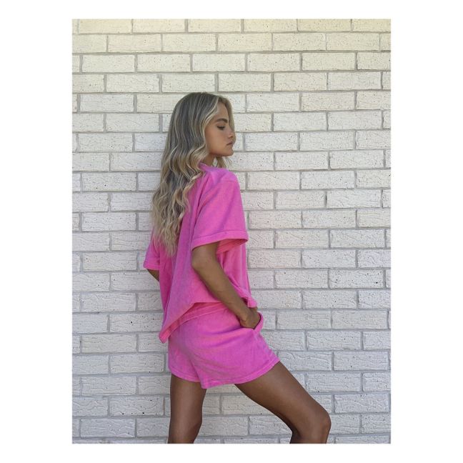 Terry Classic Top & Bottom Set  | Fuchsia
